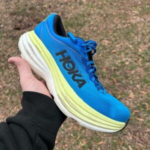 Hoka Men's Blue and Yellow Athletic Shoes